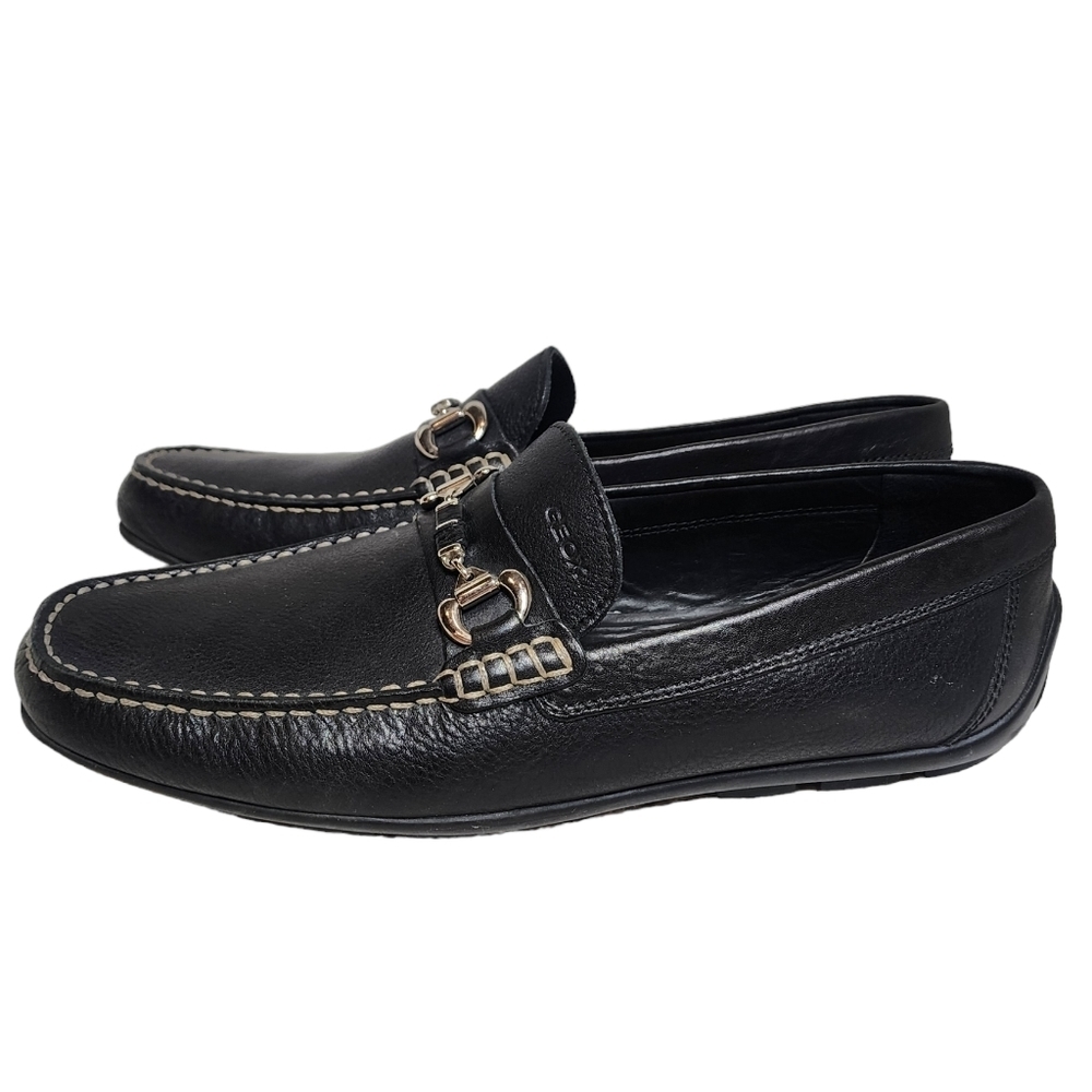 Geox Respira‎ black loafers.  Men's size EU 43